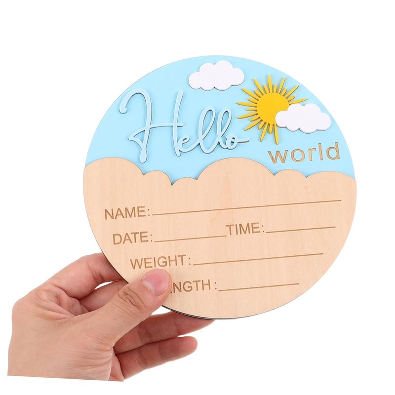 Gender Neutral Newborn Photo Plaque Smooth Finish Safe Handling Nursery Decor - Image 4